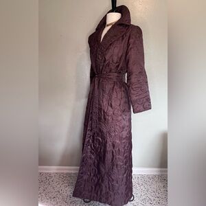 Vintage 1970s brown quilted wrap coat by NEUSTETERS